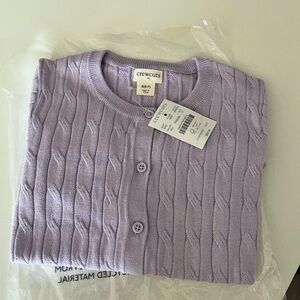 Crewcuts Girl's Light Purple Cardigan, SMALL (6-7), NWT
